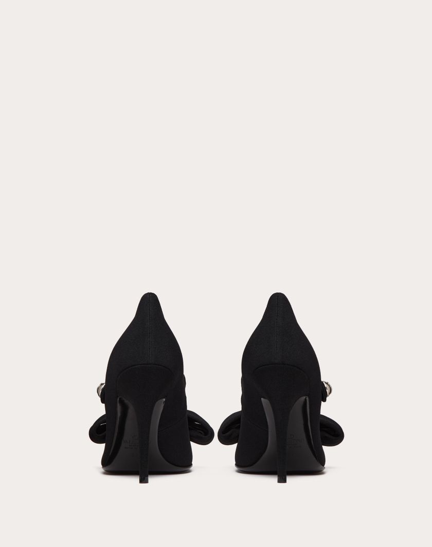 VALENTINO GARAVANI BOWJANE MARY-JANE PUMPS IN CREPE FABRIC 100MM - Image 5